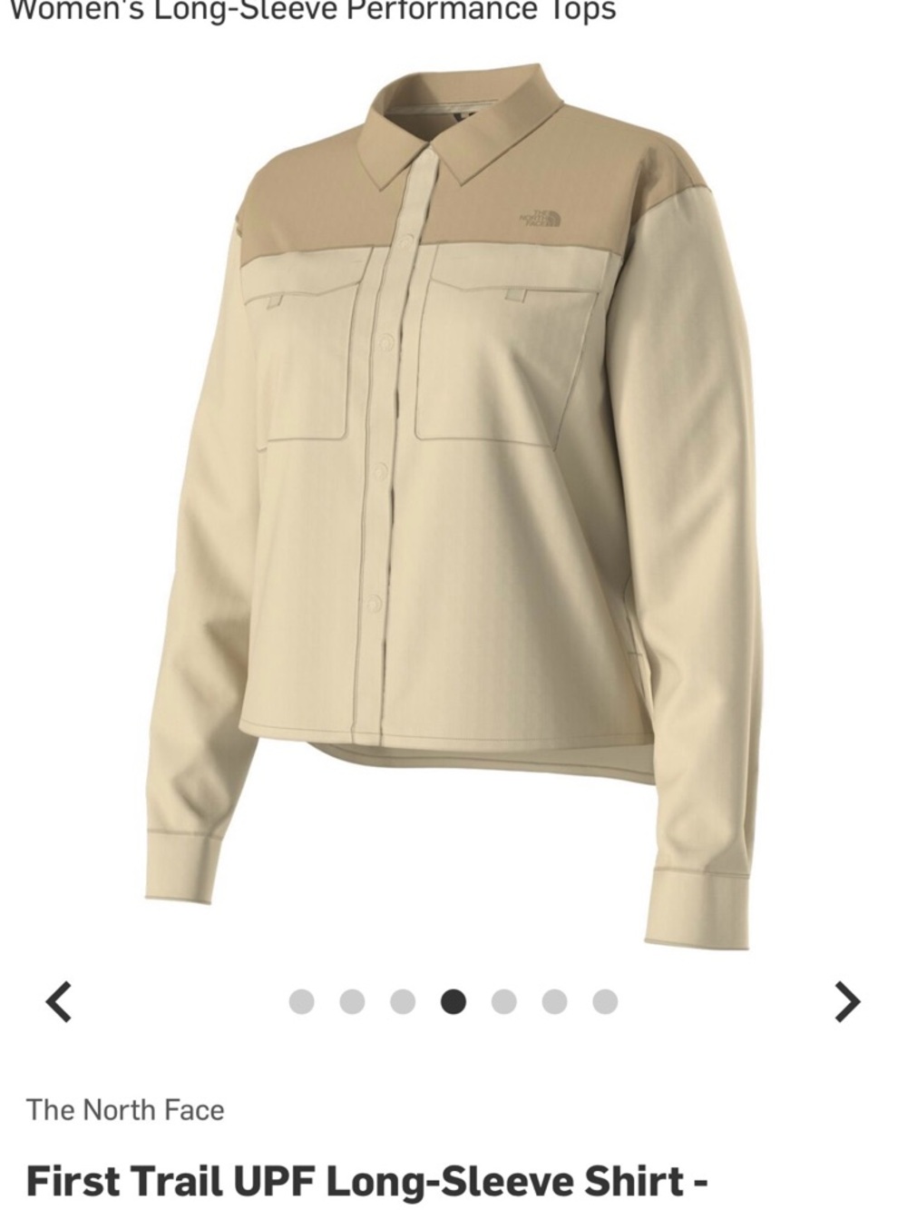 The North Face Women's First Trail UPF Long-Sleeve Shirt Jacket — Cream/Tan
